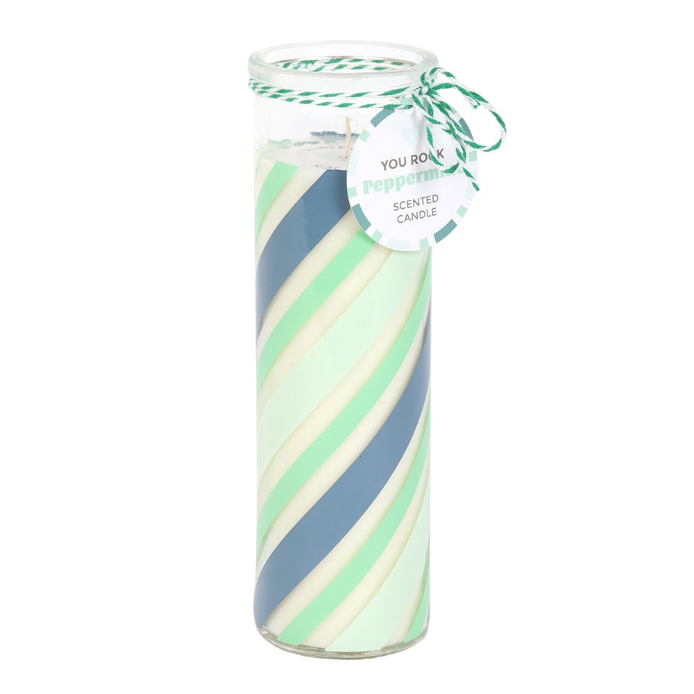 Peppermint tube candle