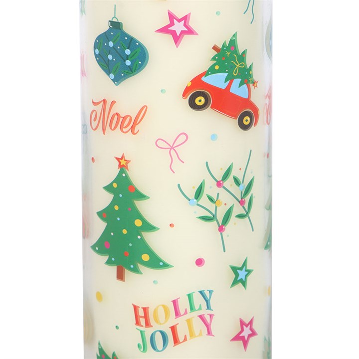 Christmas pudding tube candle
