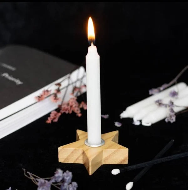 Candle holder wood star