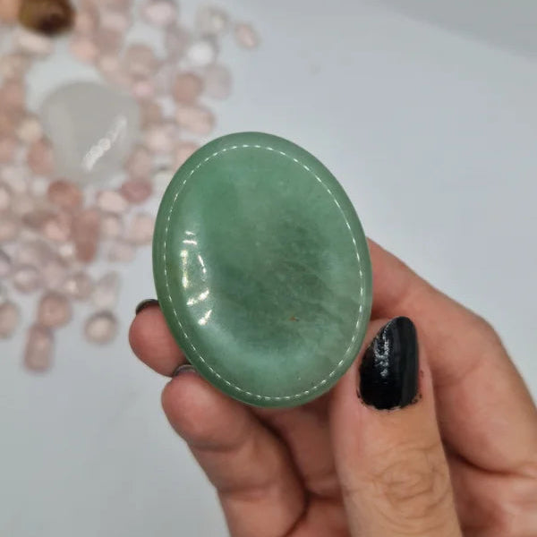 Green aventurine worry stone
