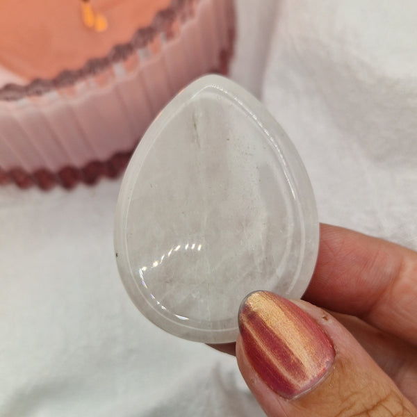 Clear quarts worry stone
