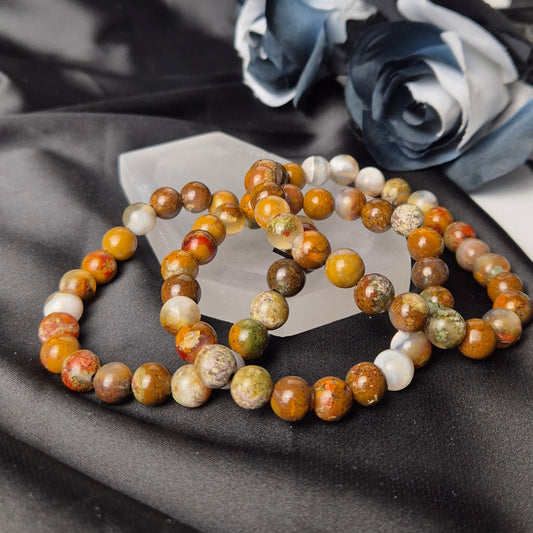 Indonesian moss agate bracelet