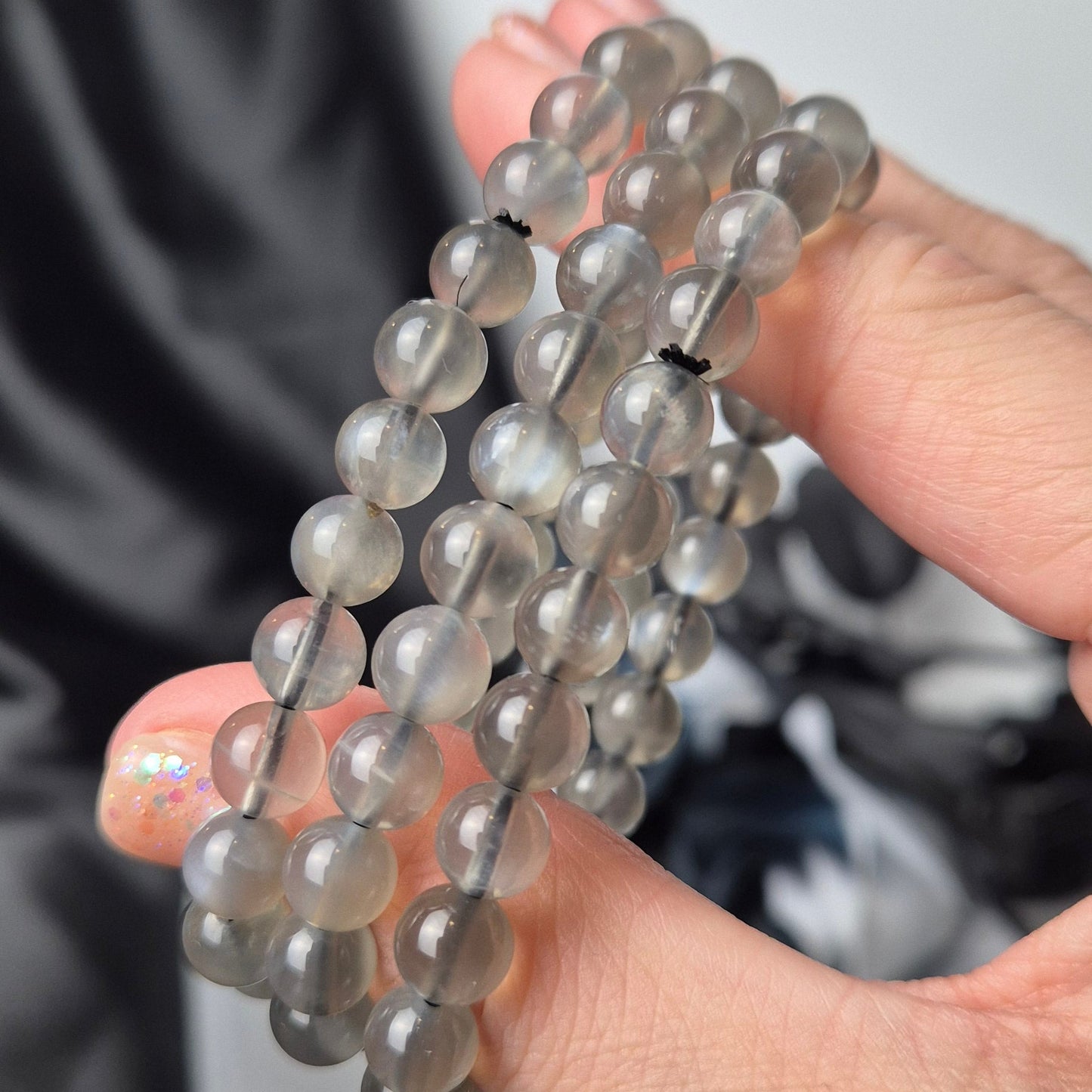 Light grey moonstone bracelet