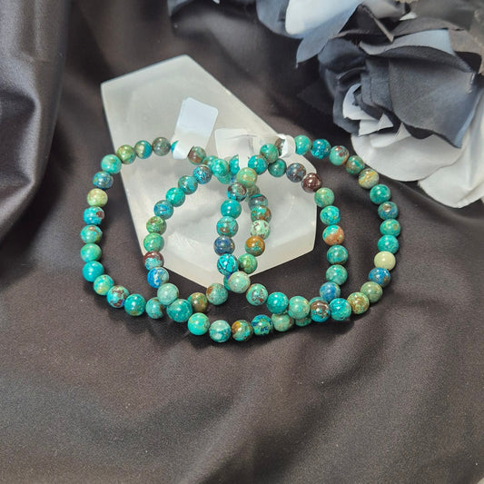 Chrysocolla / malachite bracelet light