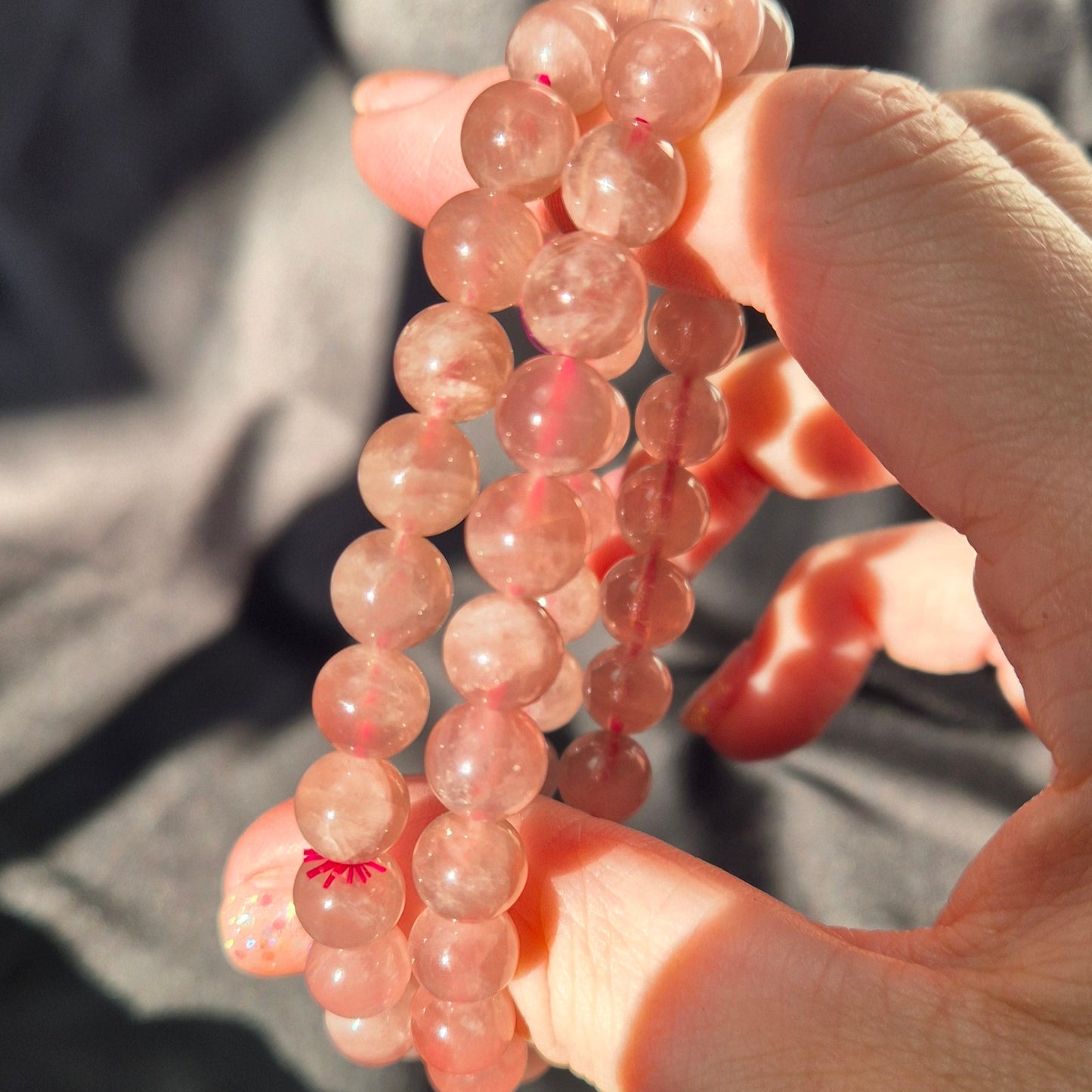 Lavender rosequarts bracelet