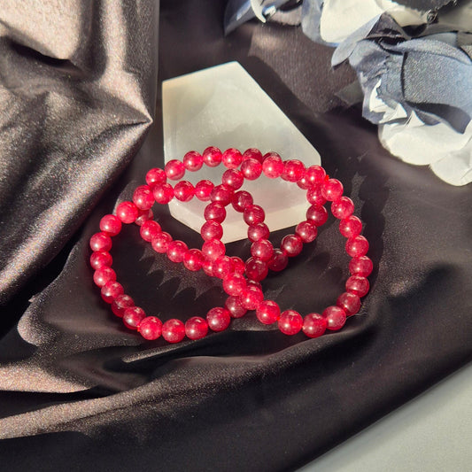 Dark quality strawberry wuarts (red aventurine) bracelet