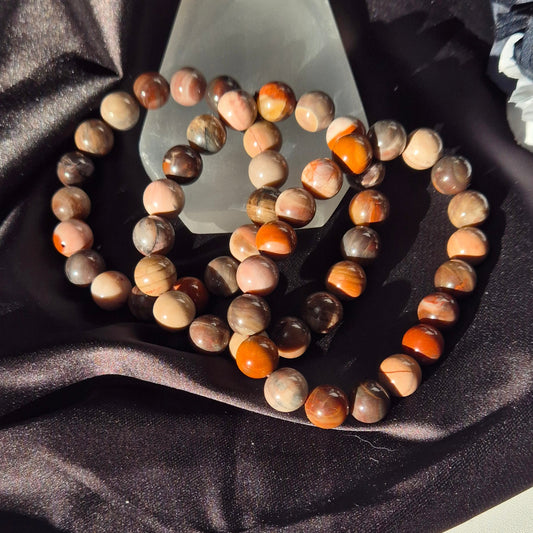 Petrified wood bracelet
