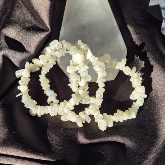 Rainbow moonstone facet bracelet