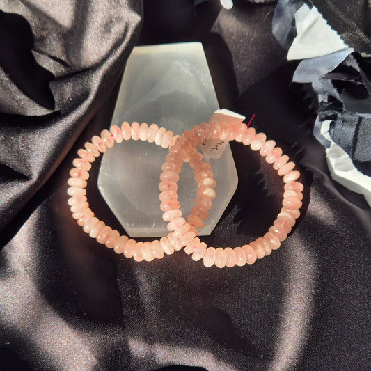 Morganite donut bracelet