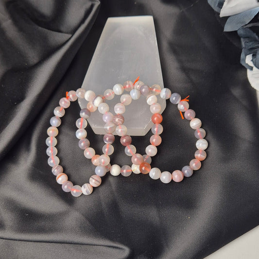 Pink Botswana agate bracelet (natural colour)