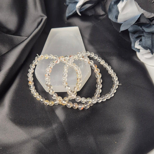Petroleum quarts / Golden enhydro bracelet (rare)