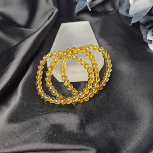 Yellow amber bracelet