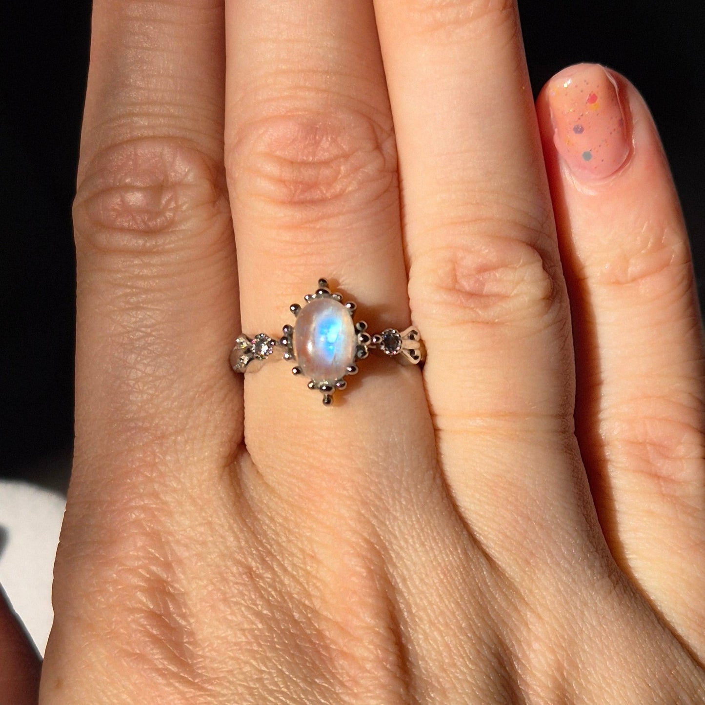 Moonstone ring "Fems"silver 6