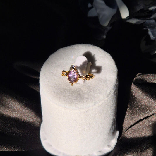 Amethist ring "Fems" goldplated