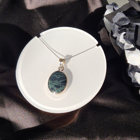 Spiderweb obsidian necklace 4