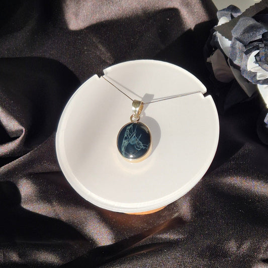 Spiderweb obsidian necklace 6