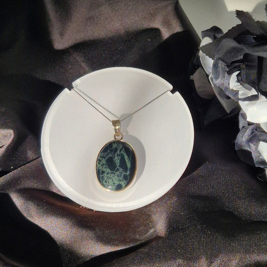 Spiderweb obsidian necklace 9