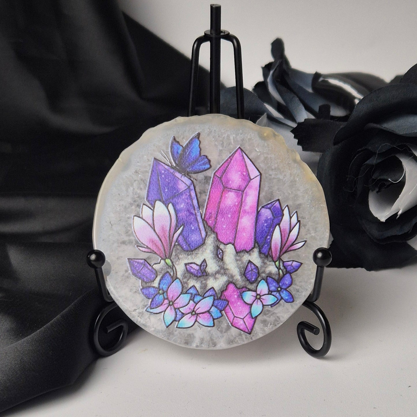 Agate slice crystal