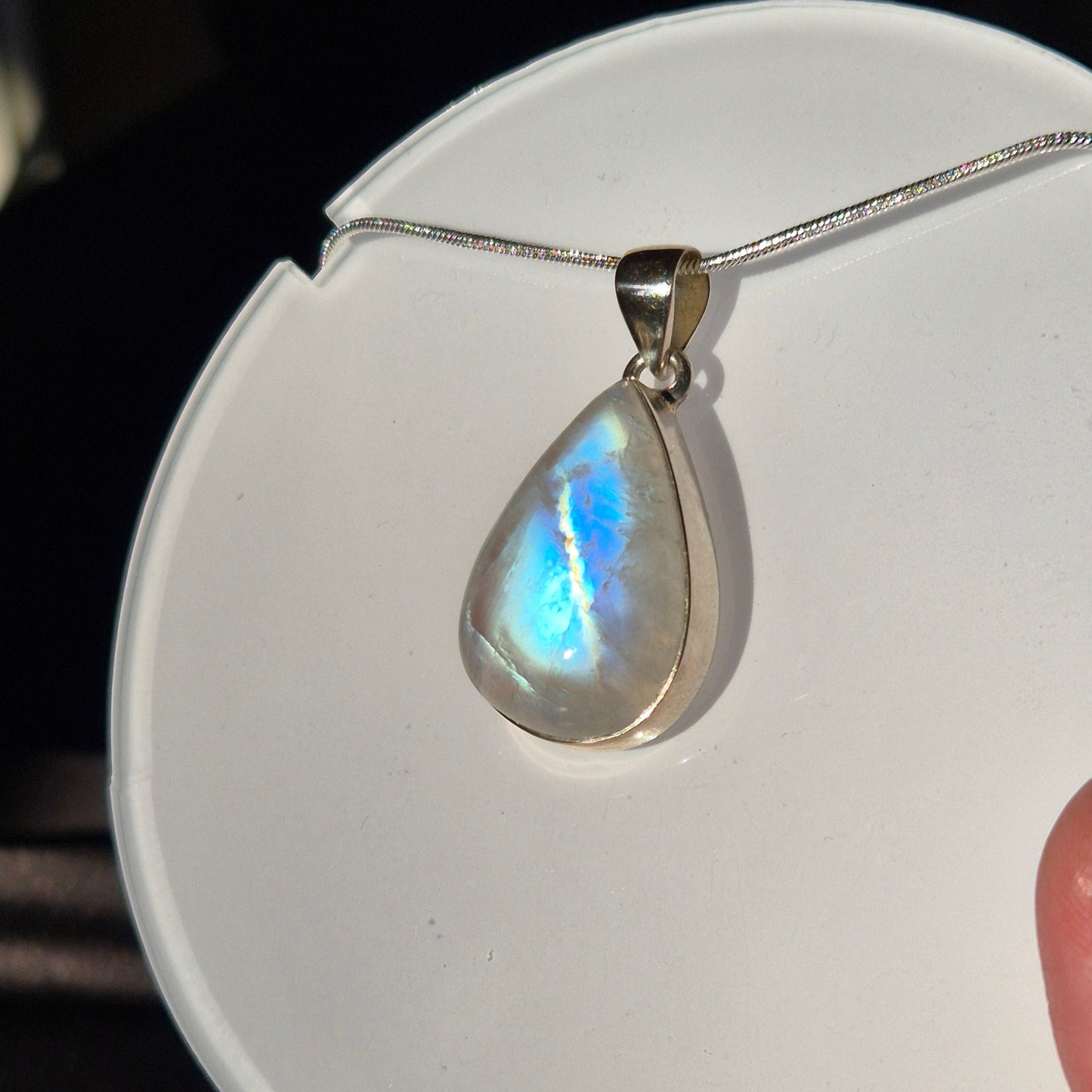 Rainbow moonstone necklace 4