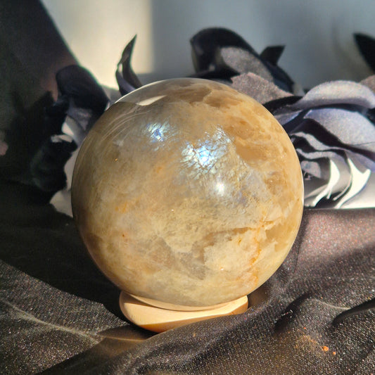White moonstone sphere 12