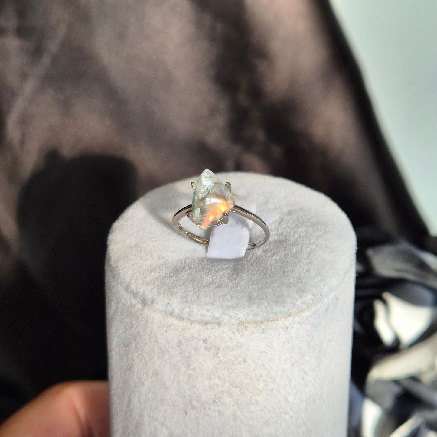 Malagsy moonstone freeform ring 1