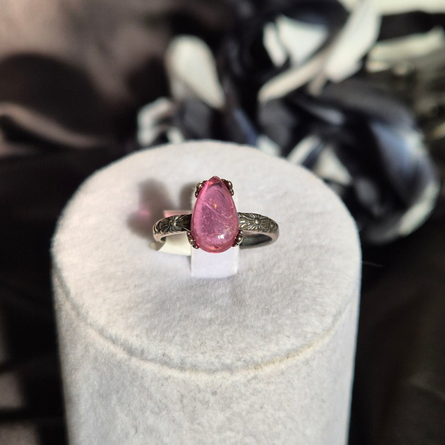 Pink tourmaline ring 3