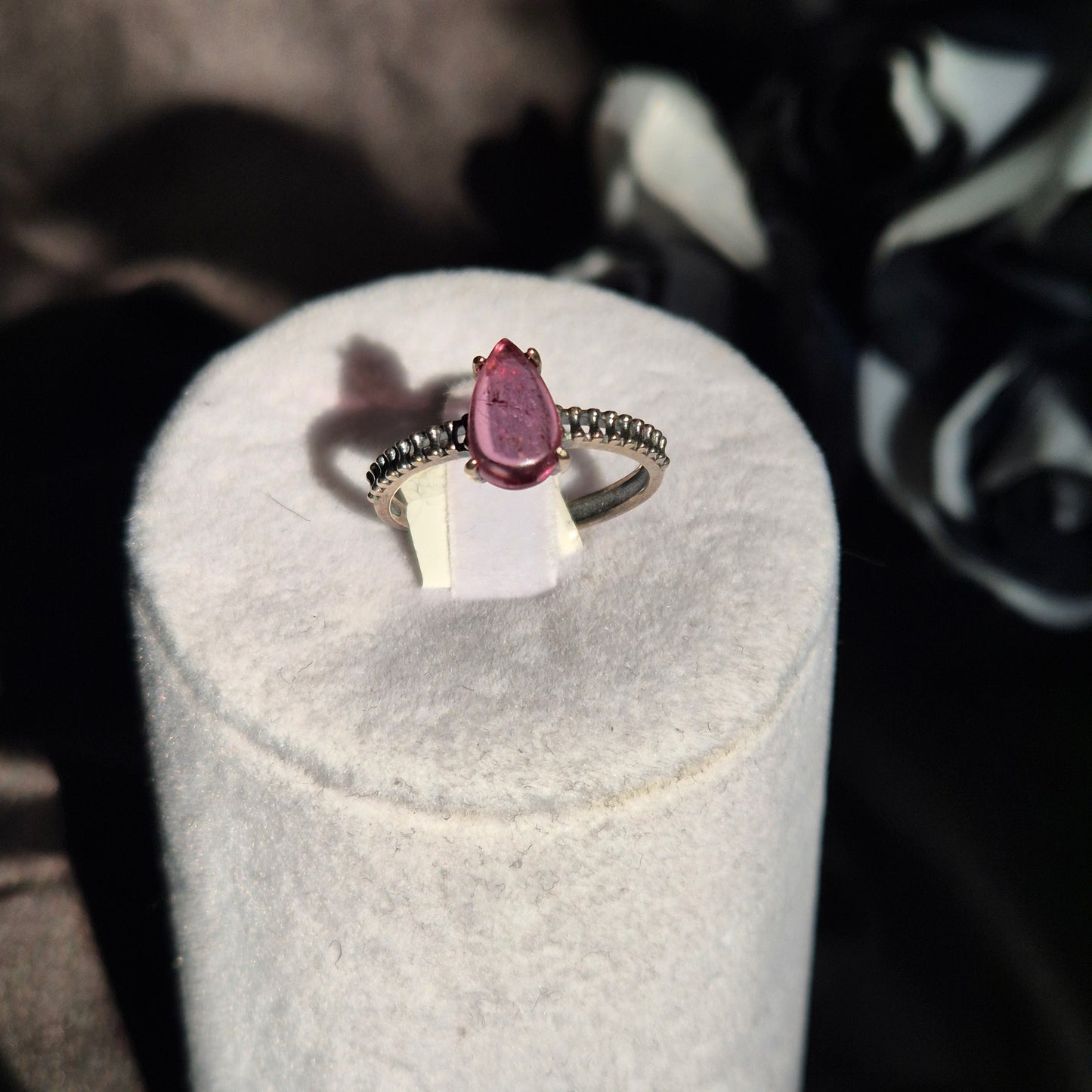 Pink tourmaline ring 7