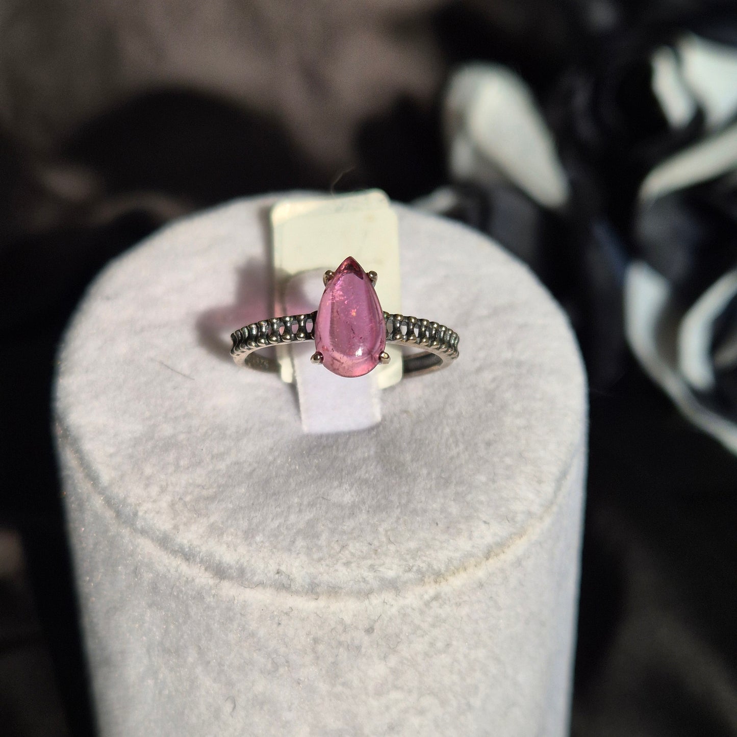 Pink tourmaline ring 8