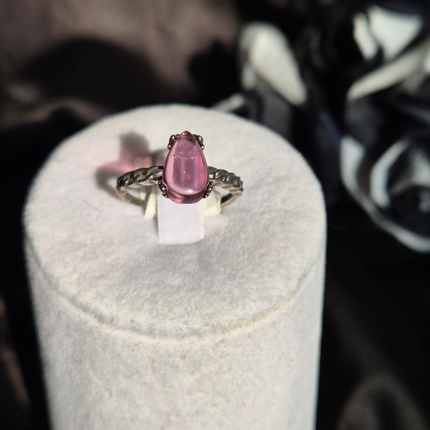 Pink tourmaline ring 9