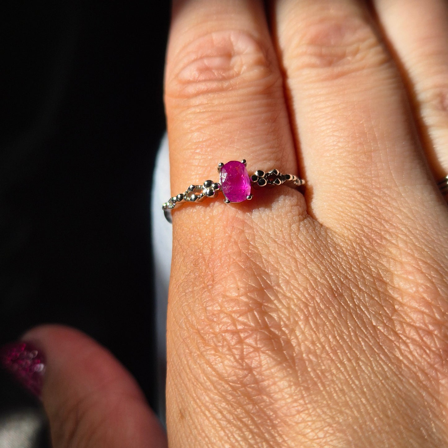 Pink spinel ring 2