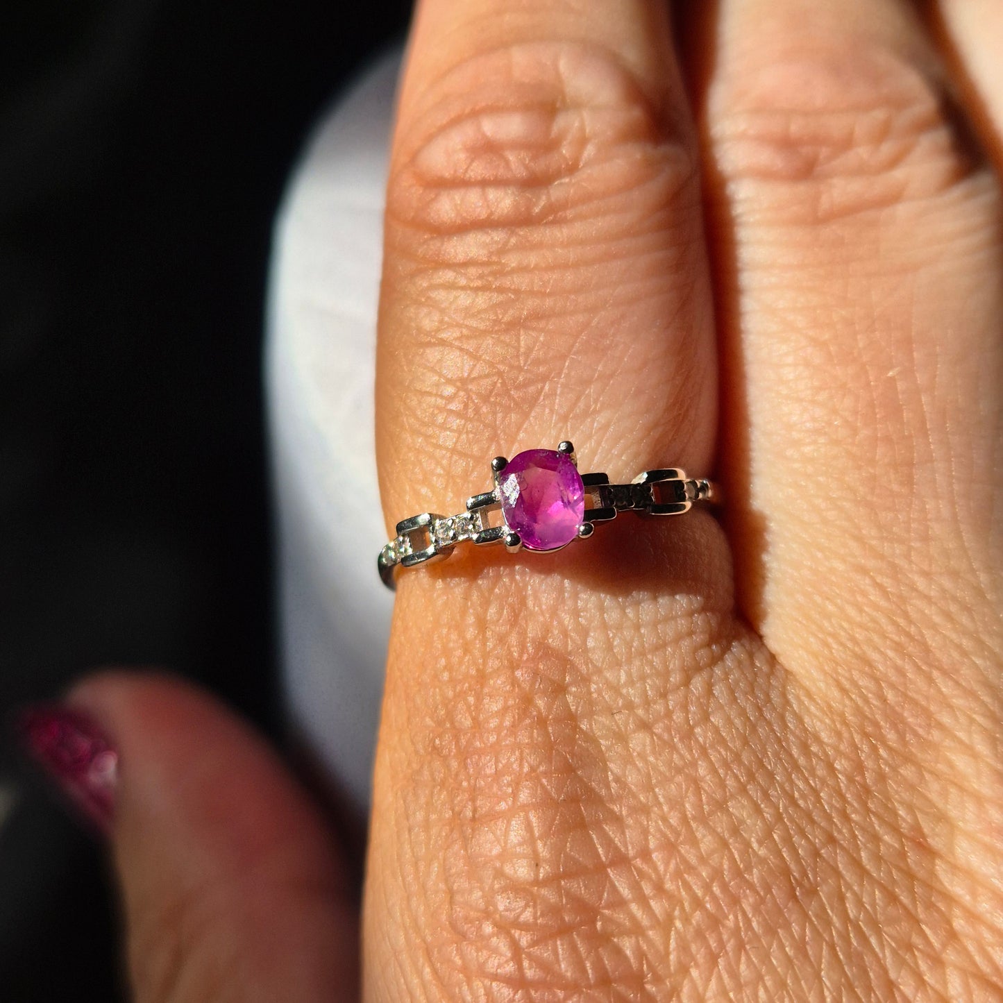Pink spinel ring 2