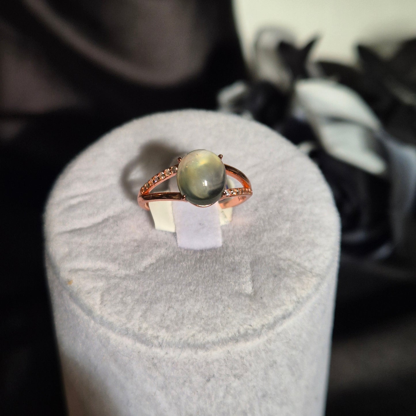 Gem prehnite ring 1