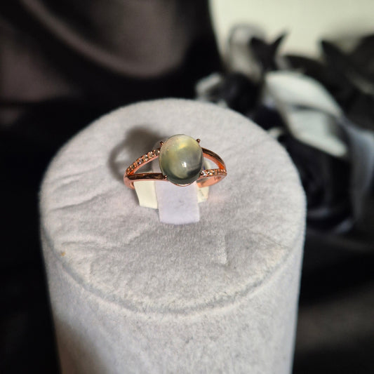 Gem prehnite ring 1