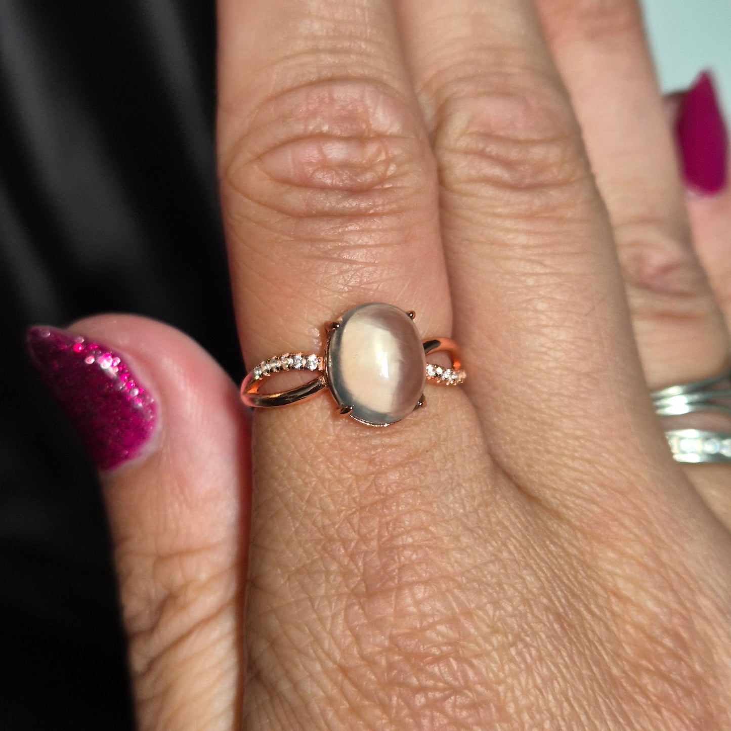 Gem prehnite ring 2