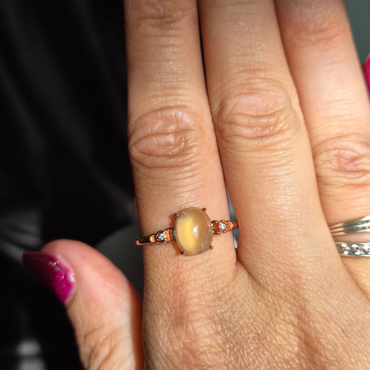 Gem prehnite ring 3