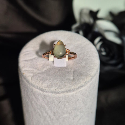Gem prehnite ring 4
