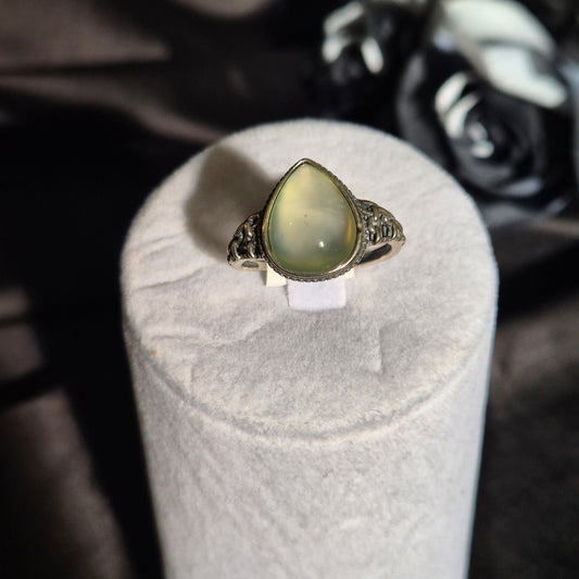 Gem prehnite ring 6
