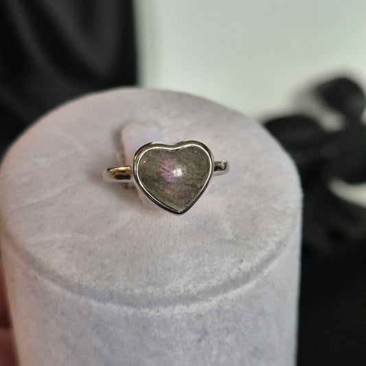 "Sunset" Labradorite ring 7