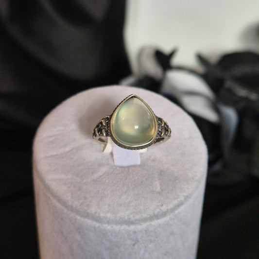 Gem prehnite ring 7