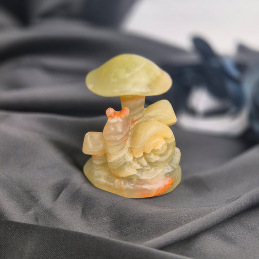 Green calcite / aragonite snail 1