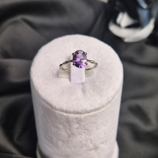 Amethist ring oval model 1