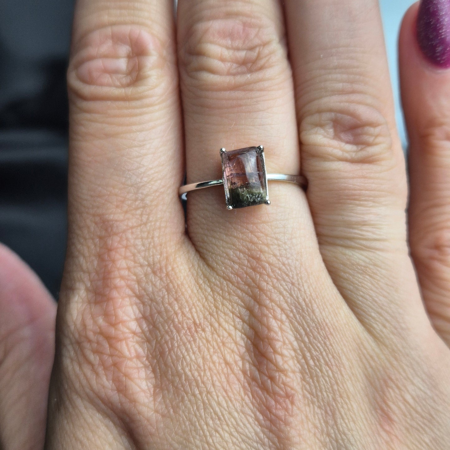 Pink tourmaline ring 2