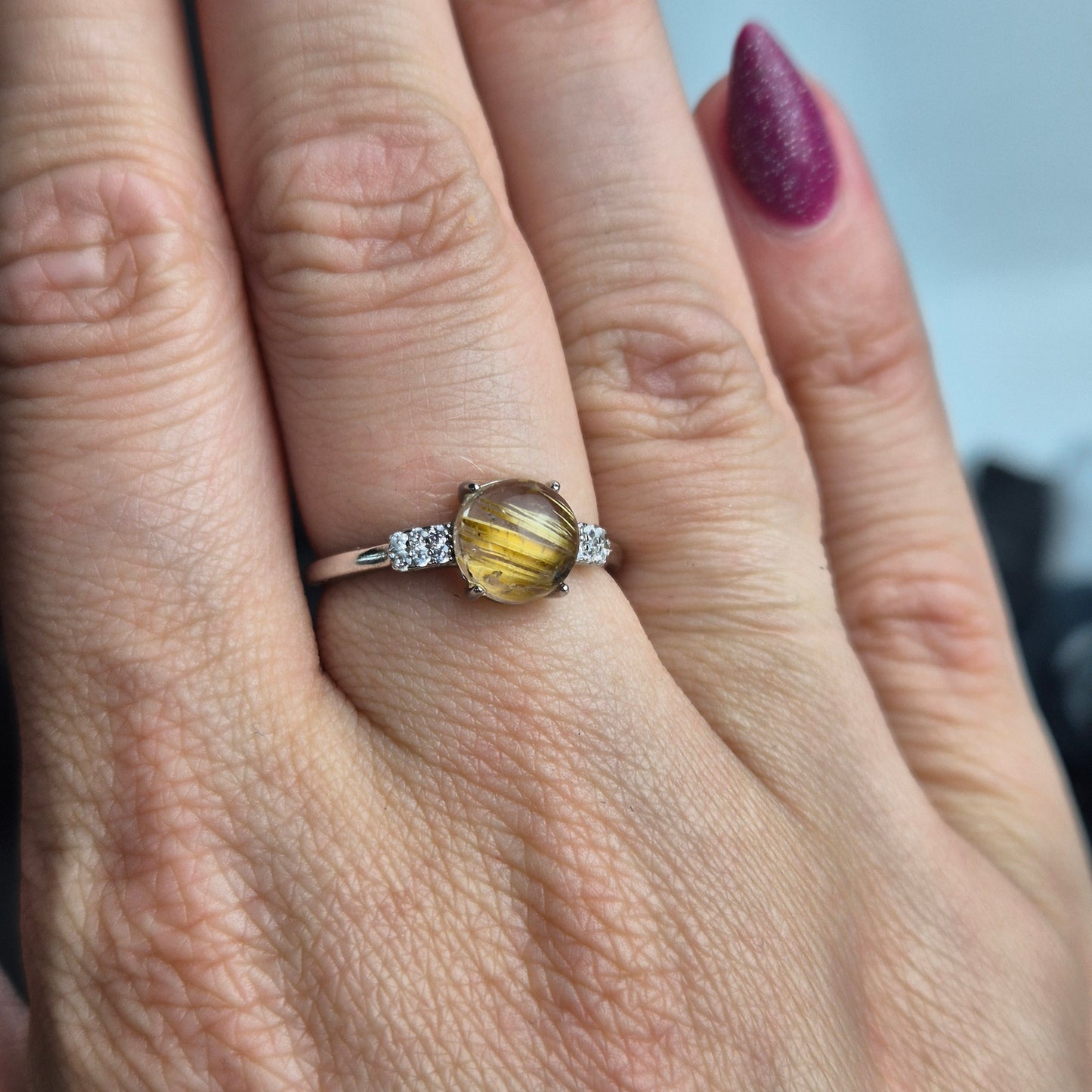 Gold rutile ring 1