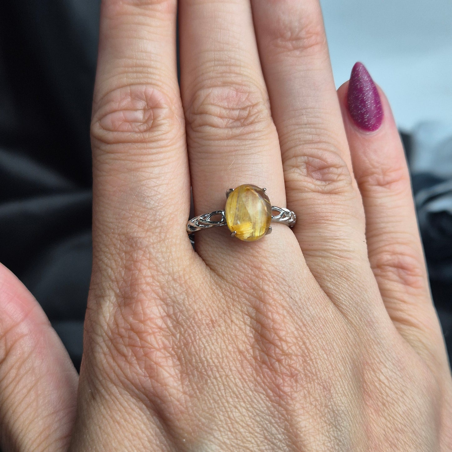 Gold rutile ring 2