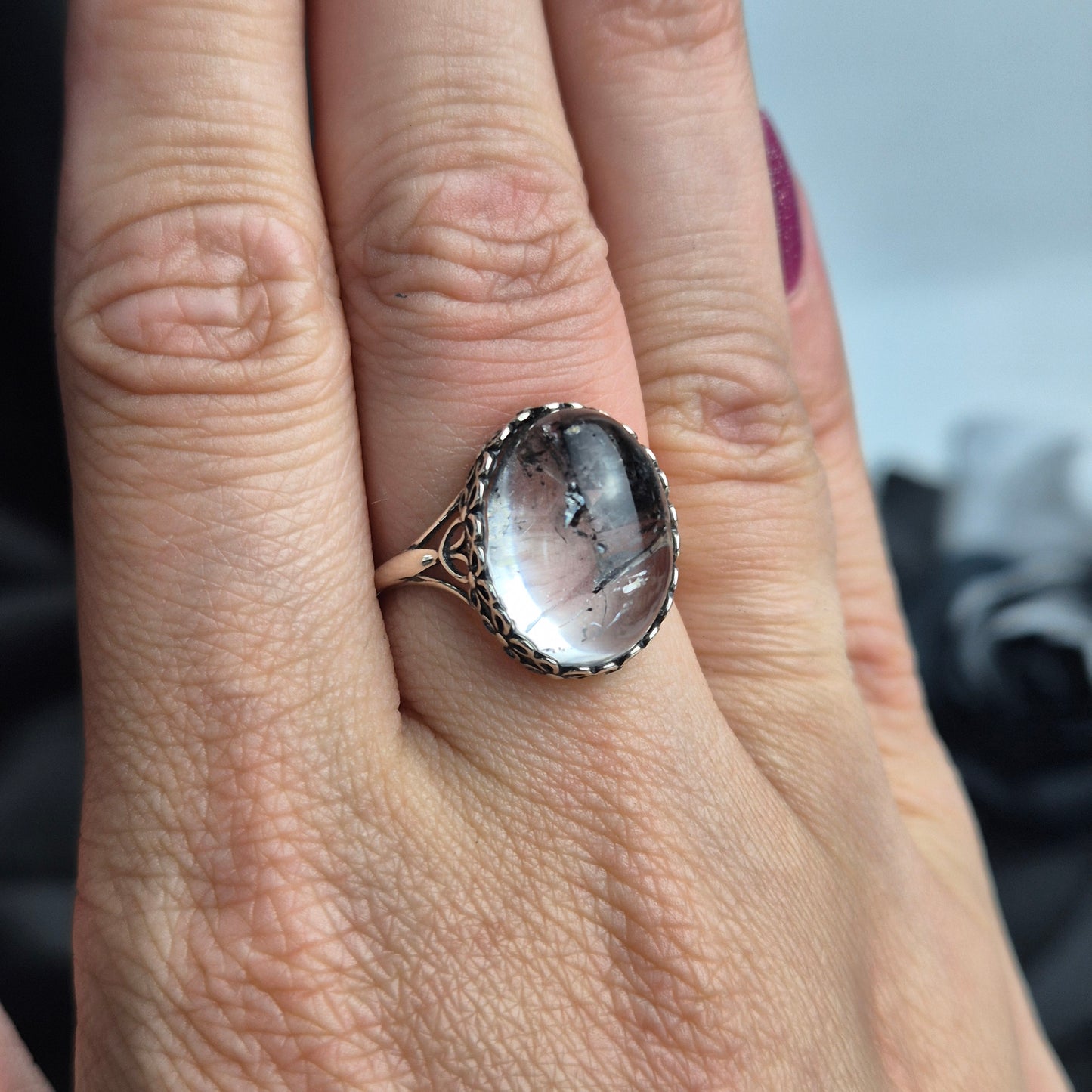 Herkimer diamond ring 2