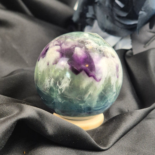 Feather fluorite sphere 4
