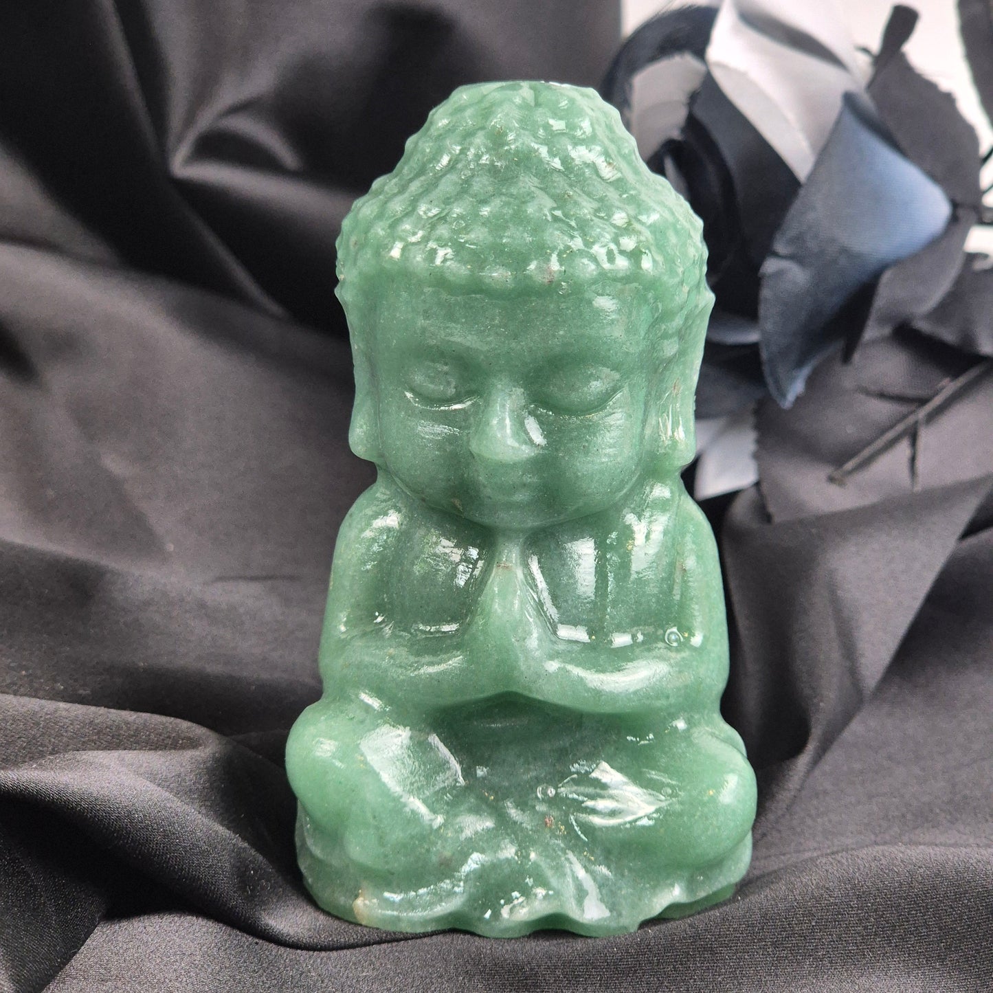 Green aventurine buddha