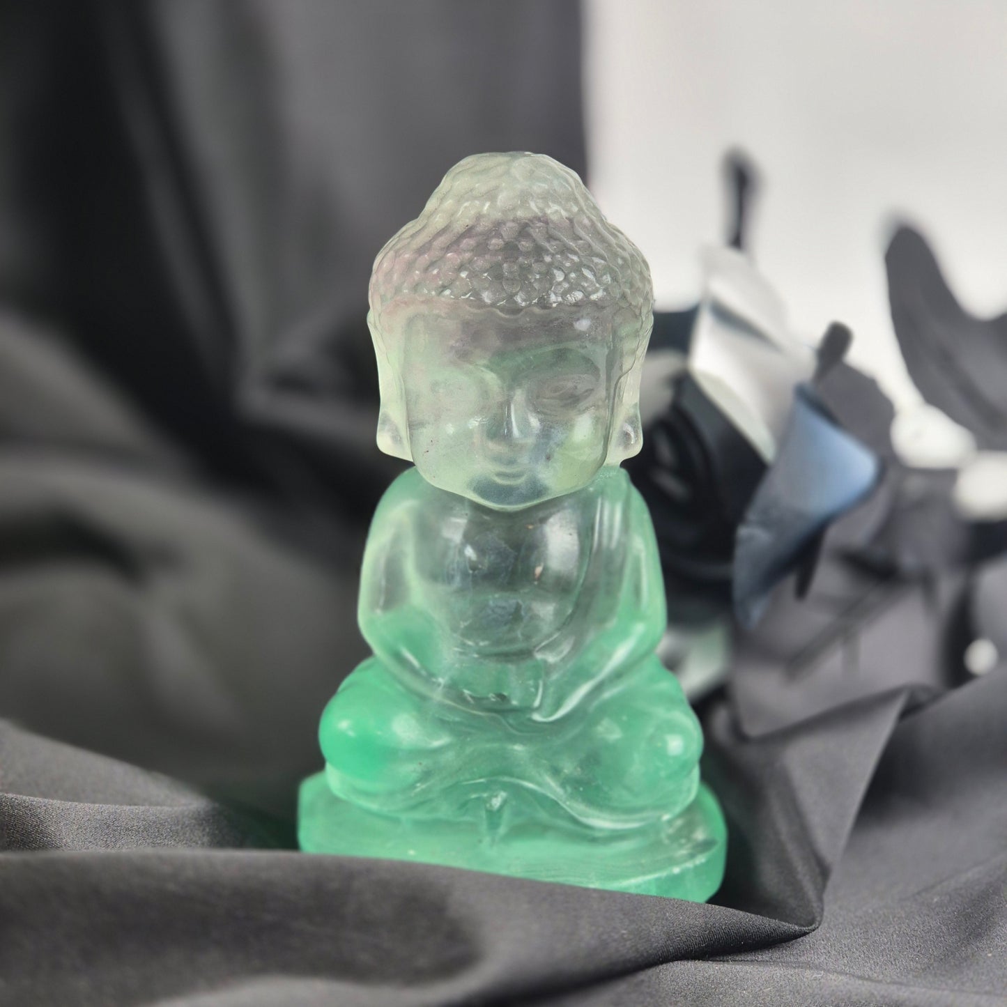 Green fluorite buddha 2