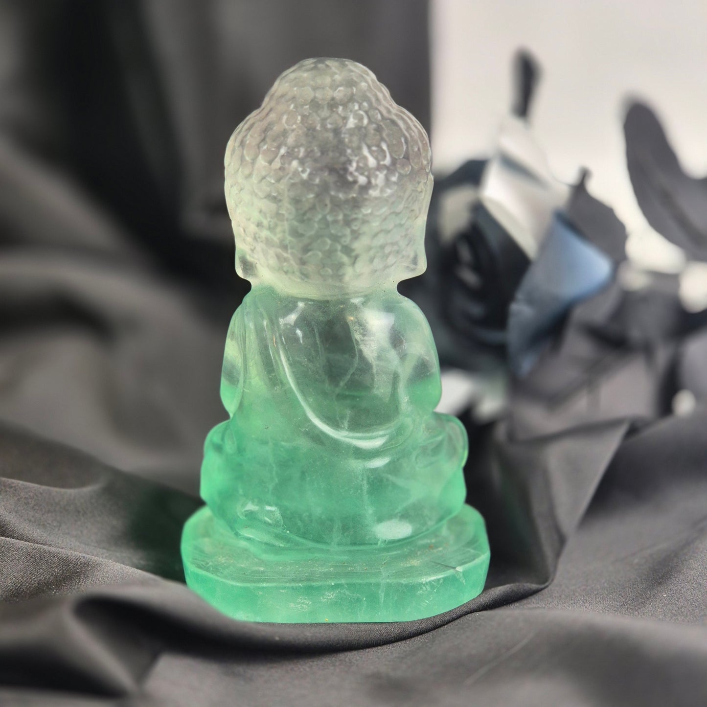 Green fluorite buddha 2