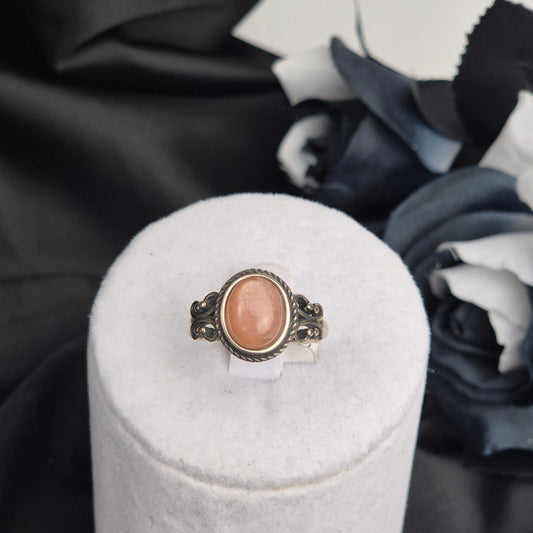Peach moonstone ring 1